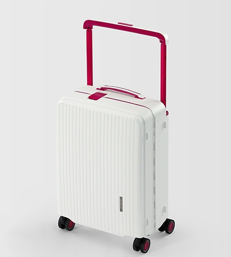 Zipperless Carry-On Luggage with Wide Handle