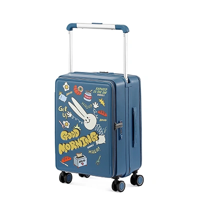 Front Pocket Carry-On Luggage with Wide Handle