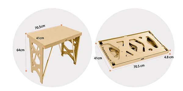 Foldable Rectangular Table & Chair Set